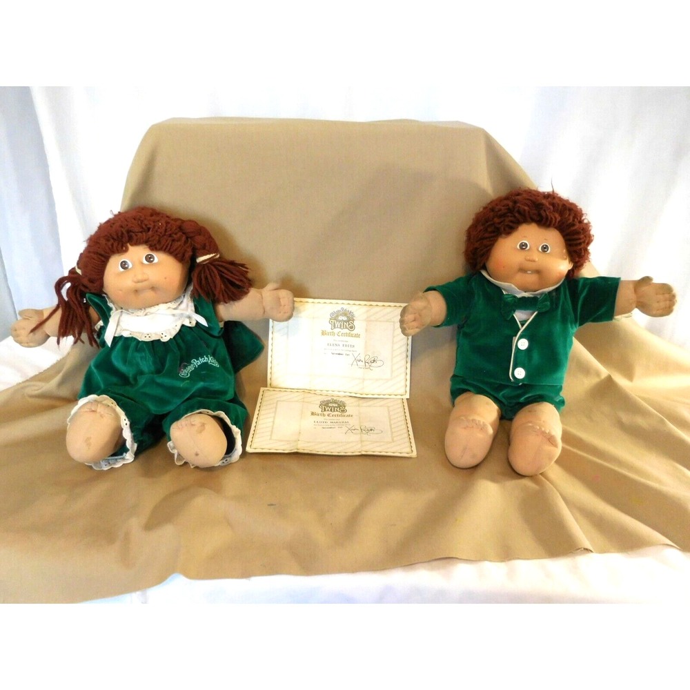 Cabbage Patch Dolls Cabbage Patch Twins W/ Certificates Dolls Doll Vintage